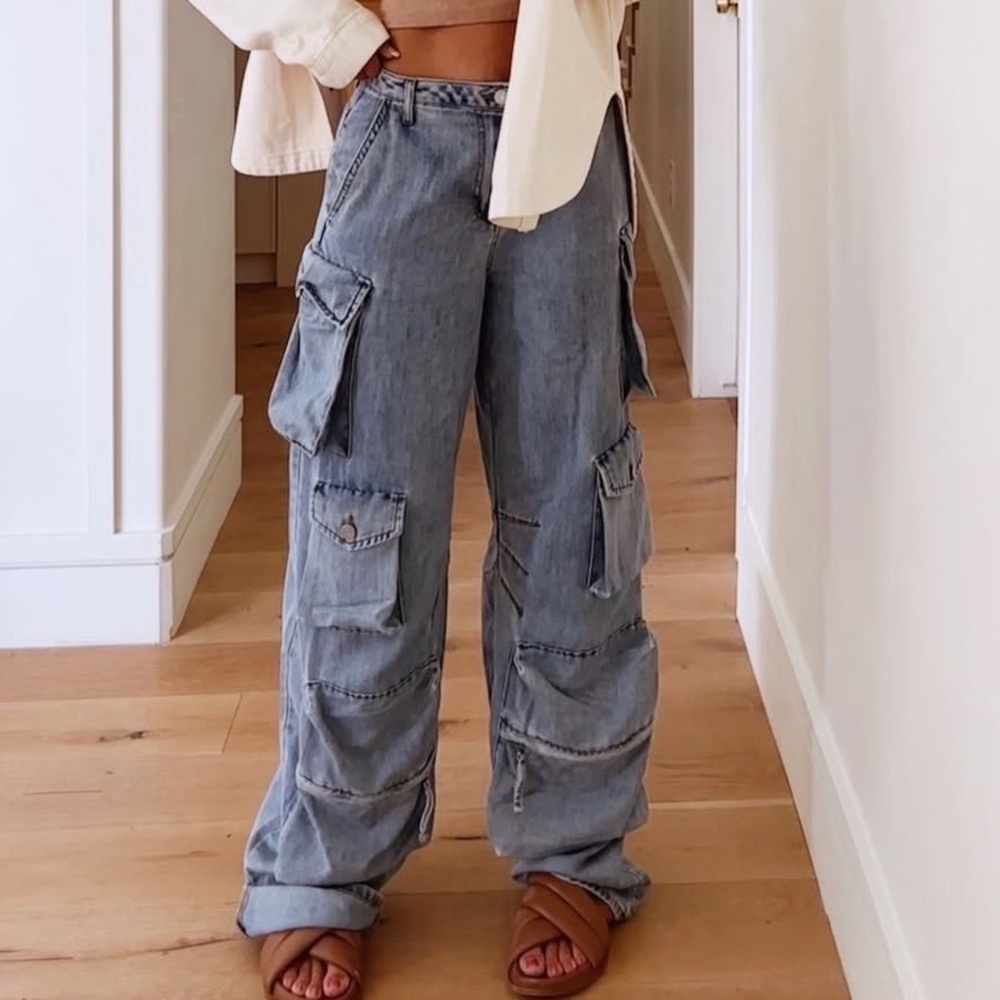 AFRM Denim Cargo Pants